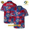 NBA Detroit Pistons Hawaiian Shirt Custom Hibiscus Heat