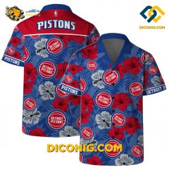 NBA Detroit Pistons Hawaiian Shirt Custom Hibiscus Heat