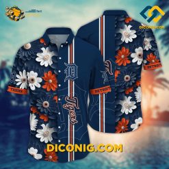 MLB Detroit Tigers Hawaiian Shirt Custom Bold Daisy