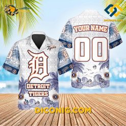 MLB Detroit Tigers Hawaiian Shirt Custom Classic Palms