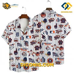 MLB Detroit Tigers Hawaiian Shirt Custom Game Day Icons
