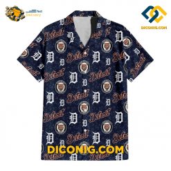 MLB Detroit Tigers Hawaiian Shirt Custom Logo Collage