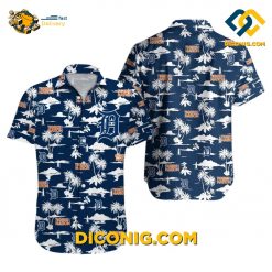 MLB Detroit Tigers Hawaiian Shirt Custom Scenic Palm