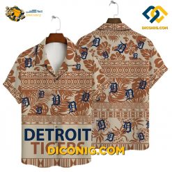 MLB Detroit Tigers Hawaiian Shirt Custom Tribal Pattern