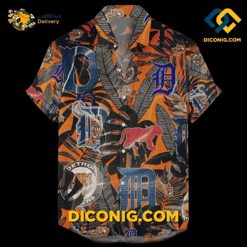 MLB Detroit Tigers Hawaiian Shirt Custom Tropical Vibes
