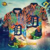 MLB Detroit Tigers Hawaiian Shirt Custom Volcanic Island
