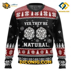 dungeons and dragons yes theyre natural ugly christmas sweater