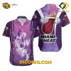NBA Dwyane Wade 3 Miami Heat Hawaiian Shirt Custom Legend Vice Background