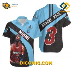 NBA Dwyane Wade 3 Miami Heat Hawaiian Shirt Custom Oil Paint Art Legend