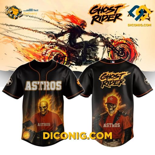 MLB Ghost Rider Houston Astros Inferno Baseball Jersey