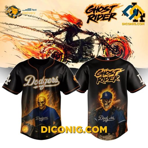 Ghost Rider Dodgers Inferno Baseball Jersey