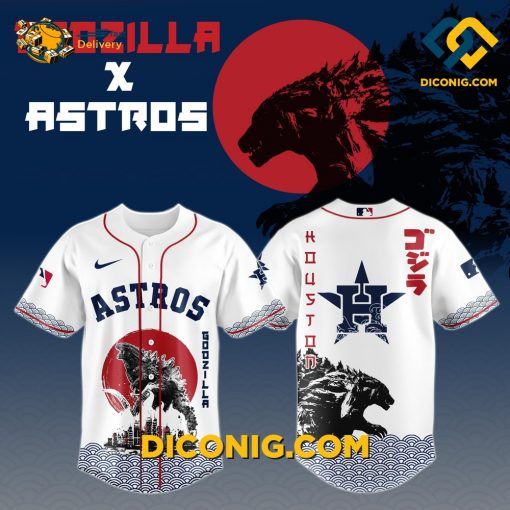MLB Godzilla Houston Astros Epic Baseball Jersey
