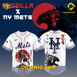 MLB Godzilla New York Mets Epic Baseball Jersey