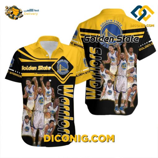 NBA Golden State Warriors Hawaiian Shirt Custom All-Star Action