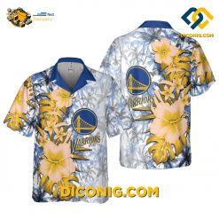 NBA Golden State Warriors Hawaiian Shirt Custom Hibiscus Bliss