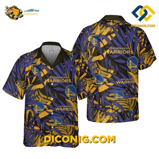 NBA Golden State Warriors Hawaiian Shirt Custom Jungle Wave