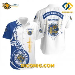 NBA Golden State Warriors Hawaiian Shirt Custom Skyline Flow