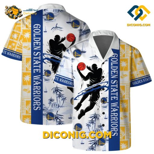 NBA Golden State Warriors Hawaiian Shirt Custom Slam Dunk Tropics