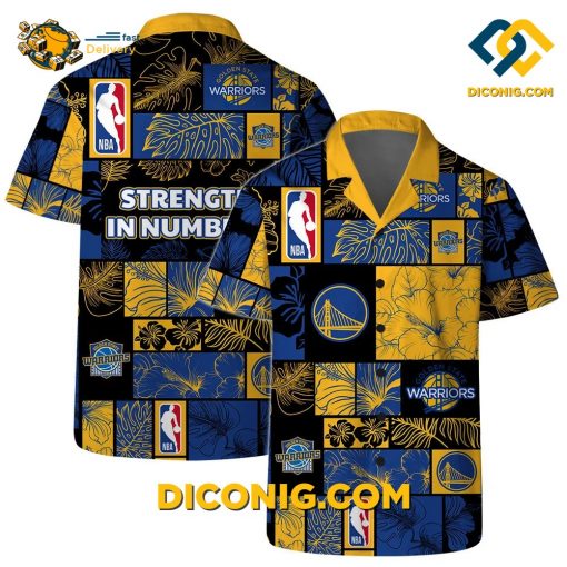 NBA Golden State Warriors Hawaiian Shirt Custom Strength in Numbers Tropical