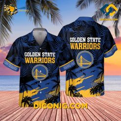 NBA Golden State Warriors Hawaiian Shirt Custom Sunset Flight