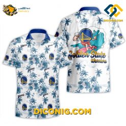 NBA Golden State Warriors Hawaiian Shirt Custom Surf Palm