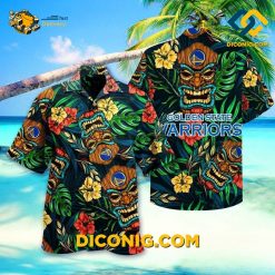 NBA Golden State Warriors Hawaiian Shirt Custom Tiki Paradise