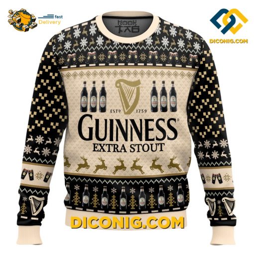 Guinness Extra Stout Christmas Ugly Sweater
