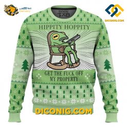 hippity hoppity frog meme christmas ugly sweater