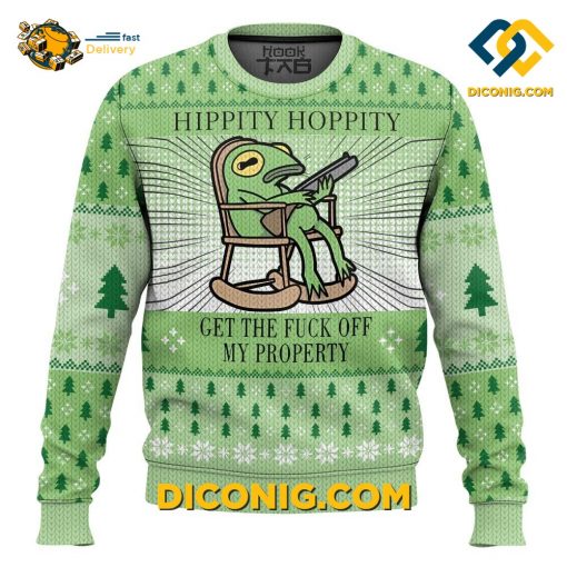 Hippity Hoppity Frog Meme Christmas Ugly Sweater