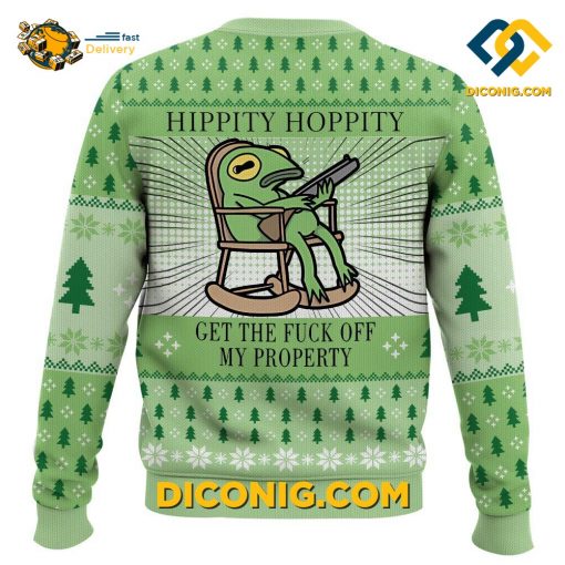 Hippity Hoppity Frog Meme Christmas Ugly Sweater