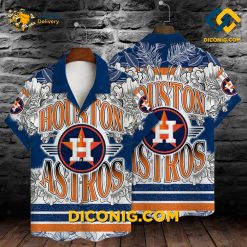 MLB Houston Astros Hawaiian Shirt Custom Bold Floral