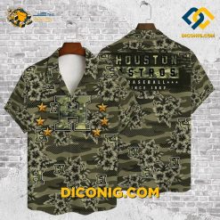 MLB Houston Astros Hawaiian Shirt Custom Camo Military