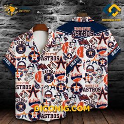 houston astros hawaiian shirt championship icons