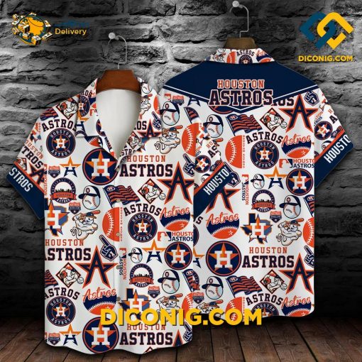 MLB Houston Astros Hawaiian Shirt Custom Championship Icons