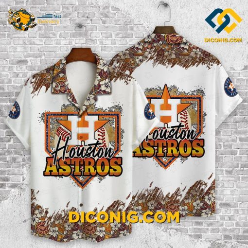 MLB Houston Astros Hawaiian Shirt Custom Floral Field