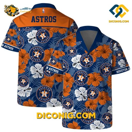 MLB Houston Astros Hawaiian Shirt Custom Floral Hibiscus