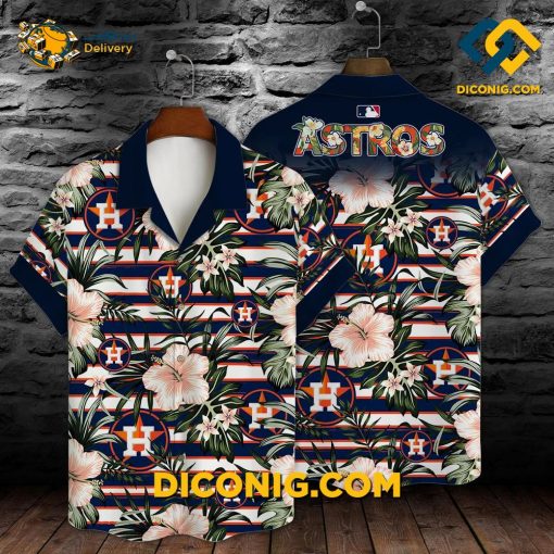 MLB Houston Astros Hawaiian Shirt Custom Island Bloom