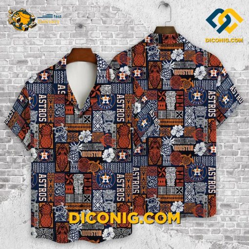 MLB Houston Astros Hawaiian Shirt Custom Island Mosaic