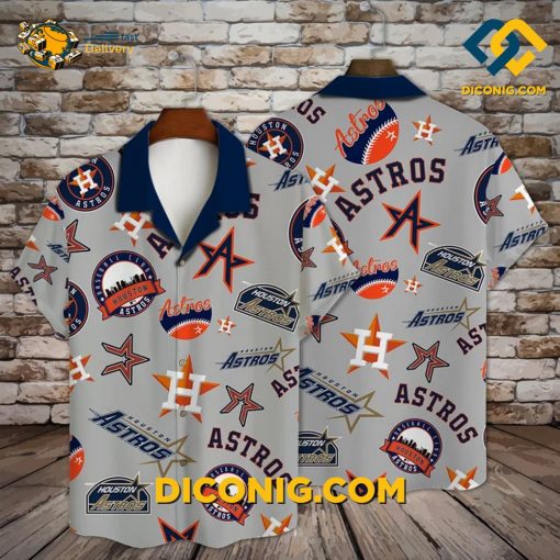MLB Houston Astros Hawaiian Shirt Custom Logo Mania