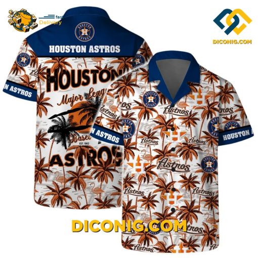 MLB Houston Astros Hawaiian Shirt Custom Major League Palm