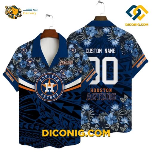MLB Houston Astros Hawaiian Shirt Custom Night Bloom