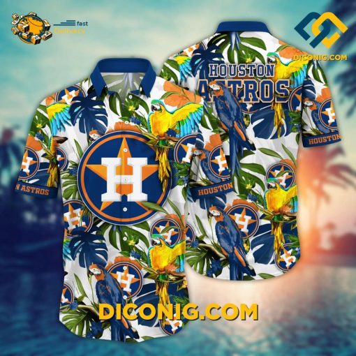 MLB Houston Astros Hawaiian Shirt Custom Parrot Paradise