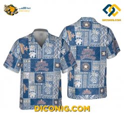 houston astros hawaiian shirt patchwork paradise