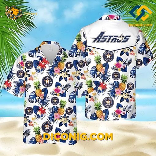 MLB Houston Astros Hawaiian Shirt Custom Pineapple Tropics