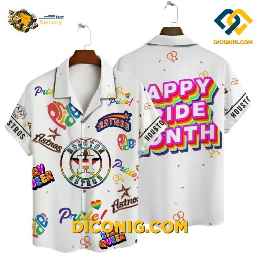 MLB Houston Astros Hawaiian Shirt Custom Pride Celebration