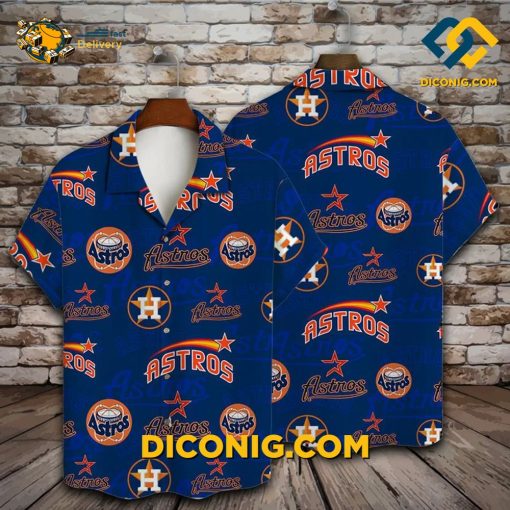 MLB Houston Astros Hawaiian Shirt Custom Retro Starburst