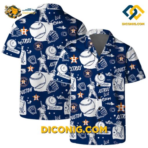 MLB Houston Astros Hawaiian Shirt Custom Sketch Play