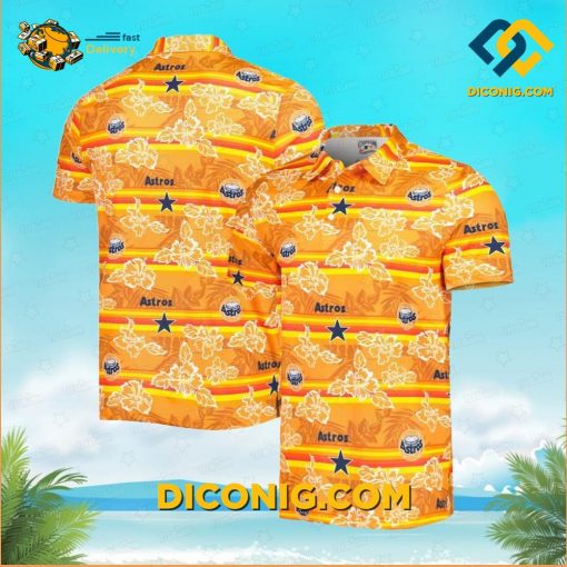MLB Houston Astros Hawaiian Shirt Custom Sunset Breeze