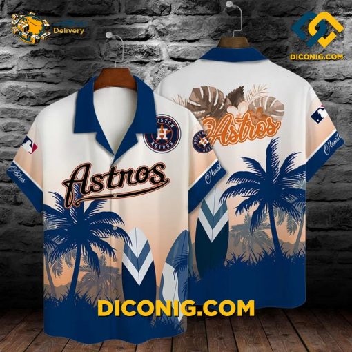 MLB Houston Astros Hawaiian Shirt Custom Sunset Vibe
