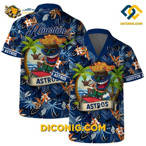 MLB Houston Astros Hawaiian Shirt Custom Tiki Surf